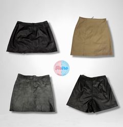 Retro 90s/00s Faux Leather Skirts (E)