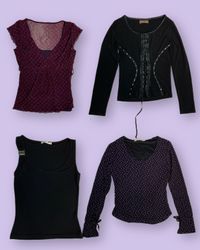 Y2k Basic with Black and Purple Tops