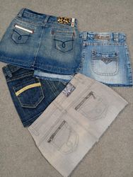 #190 Jupes en denim micro mini Y2K pour femmes