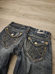 Y2k bootcut jeans embroidery