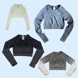 Gymshark Long Sleeves Crop Top (RVV-031)