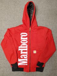 Giacche malboro red in stile rework Carhartt