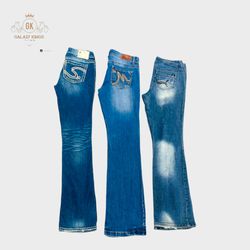 Y2K Embroidery Flare Jeans