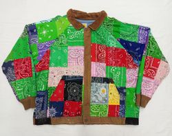 CR822 Upcycled Bandana Jackets with carhartt logo