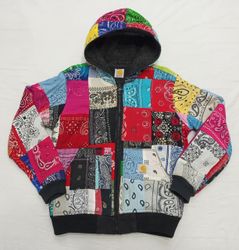 CR823 Upcycled Bandana Patch Hoodies