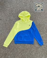 Upcycled Two-Tone Wave Y2k Adidas Hoodie