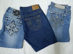 Mixed branded jeans and shorts (Miss me, True Reli..