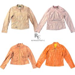 90s/Y2k ColourFull Leather Jackets (RE-2477)