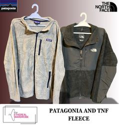 Patagonia and TNF fleece