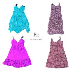 Y2k Multi Colour Poly Dreeses (RE-2483)