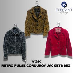 Y2K Retro Pulse Giacche in Corduroy Mix - EV1231