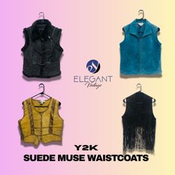 Y2K Suede Muse Waistcoats - EV1244