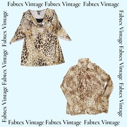 (FV-549) Y2K Animal Cheetah Printed Tops