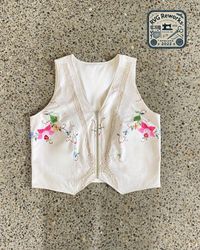 Upcycled Tablecloth Vest