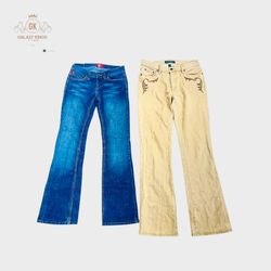 Jeans a zampa d'elefante Y2K anni '90