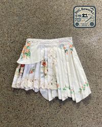 Upcycled Table Cloth Mini Skirt