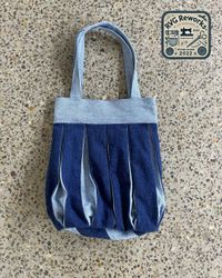 Sac en denim plissé recyclé