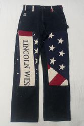 CR849 Pantalons de charpentier héritage en étoffes..