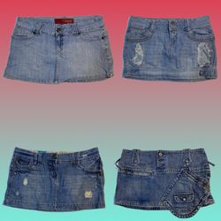 Y2K Unique Denim Mini skirts (YS-1586)