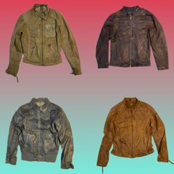 Y2K Leather Jacket (TS-1588)