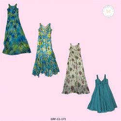 Green & Blue Poly Dress – Effortless Everyday Styl..