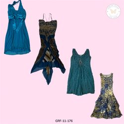 Classic Blue Poly Dress – Everyday Elegance (GRF-1..