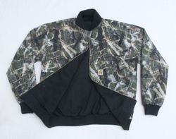 CR864 Upcycled Carhartt Reversible Camo Work Jacke..