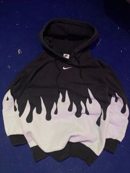 Upcycled Nike flaming