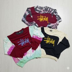 Stussy rework style multicolor sweatshirt