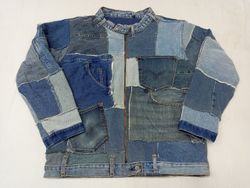 CR872 Upcycled Denim Patchwork Jacken