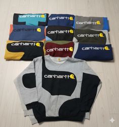 Carhartt rework style multicolor sweatshirt