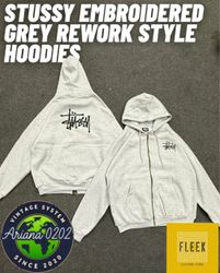 Rework style stussy swaet hoddie