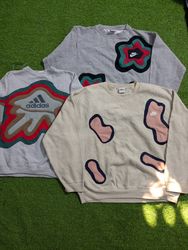 Upcycle Nike & Adidas Patchwork Sweatshirt