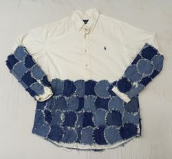 CR889 Upcycled “Denim Reverie” Patchwork Shirt