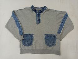 CR890 Upcycled Patchwork Sweatshirt