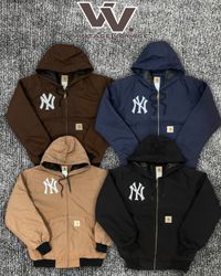 Carhartt x Yankees jaquetas com capuz reformuladas..