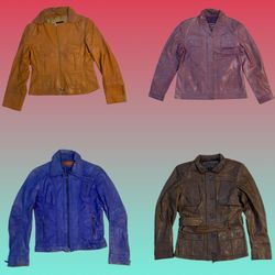 Y2K Old vibe Leather jacket (TS1593)