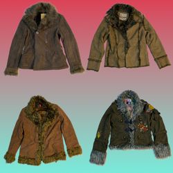 Manteau afghan unique Y2K (TS-1594)