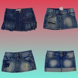 Jupes en denim mini Y2K IT Girl (TS-1599)