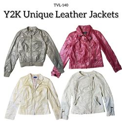 Y2K Unique Zipup Leather Jackets (TVL-140)