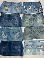 Jupes mini embellies pour femmes R191 upcyclées