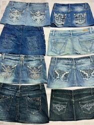 Jupe mini embellie pour femmes R192 recyclée