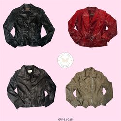 Minimalist Leather Jacket with Zipper Detail (GRF-..