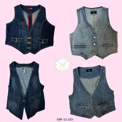 Gilet en denim classique pour un usage quotidien (..