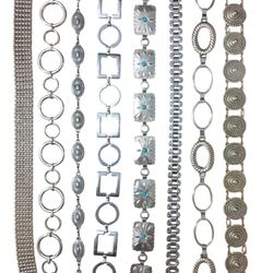 Ceinture en chaîne argentée Y2K