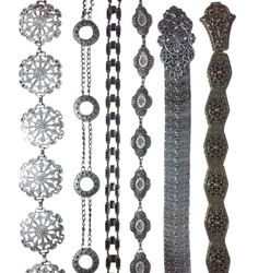 Ceinture à chaîne noire Y2K