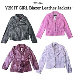 Y2K IT Girl Blazer Leather Jackets (TVL-146)