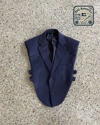Veste sans manches blazer raccourcie upcyclée