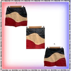 Jupe mini en cuir à panneaux revalorisé