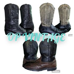 Op vintage 0094 Bottes de cowboy de marque